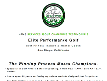 Tablet Screenshot of eliteperformancegolf.com